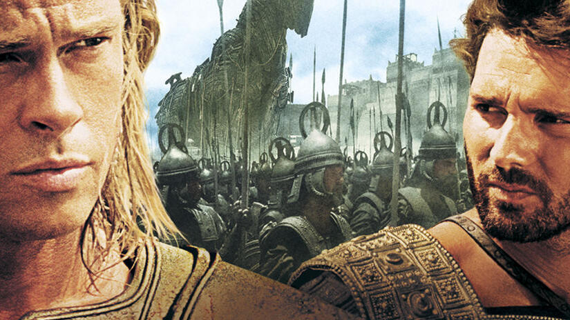 Troy è il film di Wolfang Petersen con Brad Pitt e Orlando Bloom doppiato da Massimiliano Manfredi