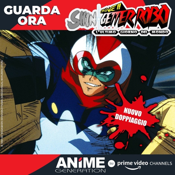Shin Getter Robot – L’ultimo giorno del mondo è doppiata in italiano con  Lorenzo Scattorin voce del protagonista