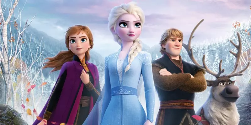 Frozen 2 – Il segreto di Arendelle diretto da  Buck e Lee con le voci di Angrisano e Iansante