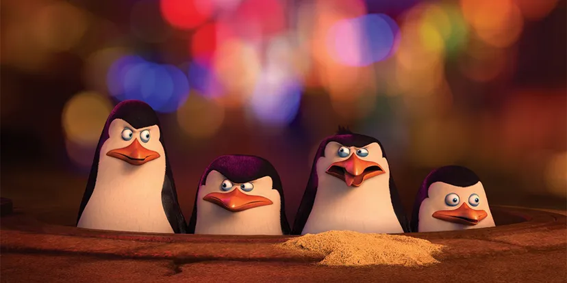 I pinguini del Madagascar il film diretto da Eric Darnell e Simon J. Smith con la voce di Alberto Angrisano